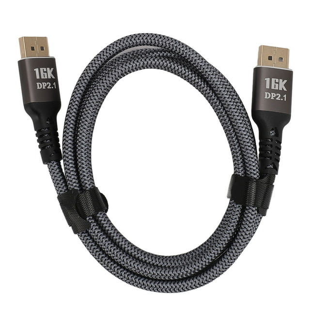 DisplayPort Male To Male Cable, 3D 16K 30Hz 40Gbps DisplayPort 2.1 Cable for Displays