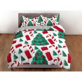 thumbnail image 3 of Juego de funda nórdica de árbol de Navidad y bastón de caramelo, ropa de cama de Navidad de tamaño completo &, 3 of 4