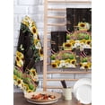 thumbnail image 2 of Spring Sunflowers Kitchen Dish Towels for Drying Dishes Set of 2, Bicycles Botanical Flowers Wooden Grain Waffle Weave Microfiber Hand Tea Bathroom Towels Quick Dry & Absorbent Towel 15.7x23.6, 2 of 7