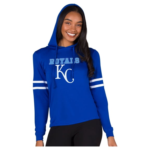 Women's Concepts Sport  Royal Kansas City Royals Marathon Lightweight Lounge Pullover Hoodie