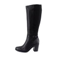 thumbnail image 2 of Naturalizer Women's Kalina Stretch Knee High Boot Black Leather and Fabric 8W, 2 of 8