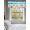 thumbnail image 3 of Summer Ocean Starfish Valances for Windows, Rod Pocket Kitchen Valance Curtains - Soft & Washable Small Window Treatment for Living Room,&nbsp;Bathroom, Blue Sky , 42x12 Inch, 1 Panel, 3 of 9