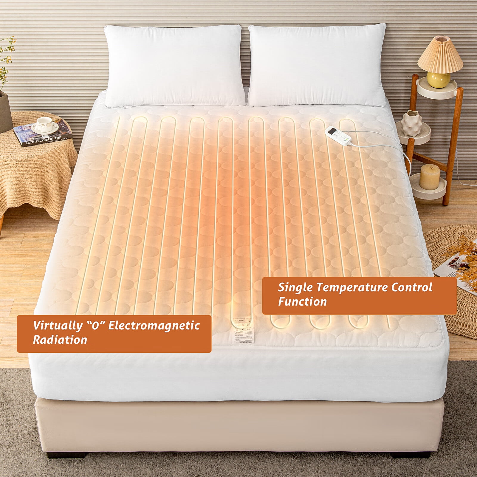 VOUA Gourd-shape Electric Heated Mattress Pad with Dual Controllers, Auto  Shut off, Twin - Walmart.com