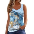 thumbnail image 2 of YueHuiYing Women's Loose-Fit Round Neck Sleeveless Tank Top White Casual Comfortable Everyday Wear Summer Versatile Top, 2 of 5
