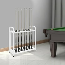 Floor Stand Billiard Cue Holder 20 Hold Pool Cue Stick Rack Holder Table White