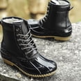 thumbnail image 5 of AUDeals Women's Duck Boots, Lace Up Waterproof Snow Shoes with Two Tone Style and Mid Calf Winter Comfort, 5 of 9