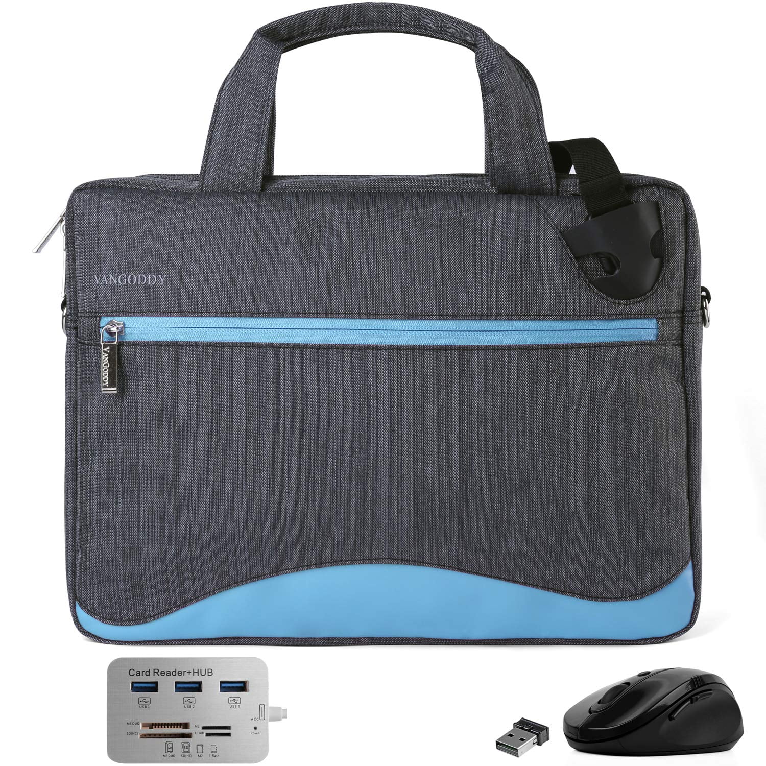 Blue Laptop Messenger Bag Bundle for Microsoft Surface Pro 7 6 12.3