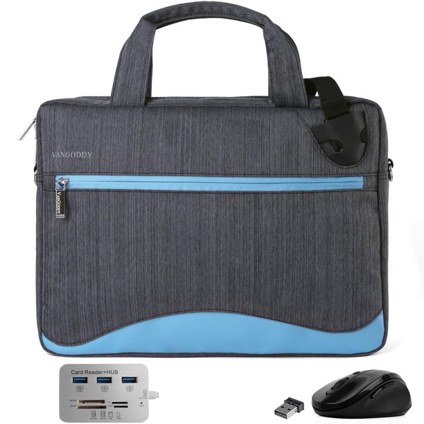 Blue Laptop Messenger Bag Bundle for Microsoft Surface Pro 7 6 12.3