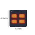 thumbnail image 3 of Portable Heated Seat Cushion, Heated Pad for Office Chair, Square Heating Pad, Universal Seat Warmer Heating Seat Pad for Outdoor Stadium Bleacher Camping Home Office Chair (Navy), 3 of 6