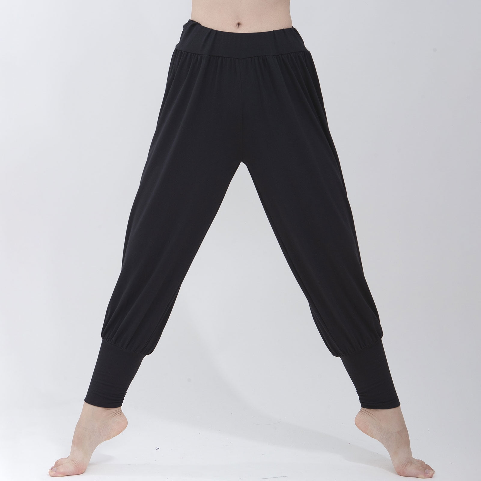 Femmes Yoga sarouel lache doux modal large ceinture elastique extensible danse entrainement pantalon de jogging vetements de detente Walmart