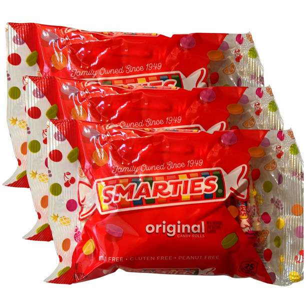 Smarties Original Candy Rolls Fat Gluten Peanut Free Party Favor Treats