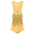 thumbnail image 4 of iiniim Women Metallic Lyrical Dance Dress Lace-Up Sides Split Tunics Dancewear Yellow L, 4 of 7