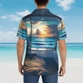 thumbnail image 4 of Fotbe Ocean View Bedroom Camisa Hawaiana para Hombre Unisex – Camisa Casual de Verano con Botones de Manga Corta de Algodón y Lino,Medium, 4 of 7