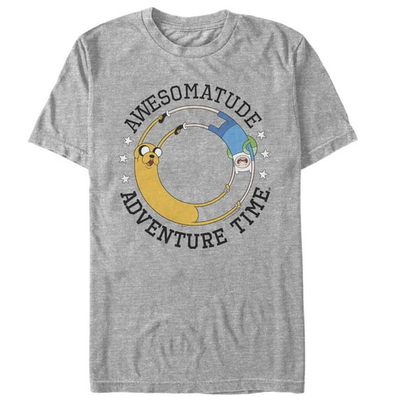 Men's Adventure Time Awesomatude Graphic Tee Athletic Heather Medium