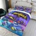 thumbnail image 3 of Batwheels Conjunto de sábanas temático, trío de piezas, cómodo y amigable con la piel, diseño único, regalo de decoración para el hogar para familiares, amigos y fans,135cm *200cm, 3 of 6