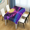 thumbnail image 4 of Yayeee Tablecloths 60" x 108" Rectangle Wrinkle Resistant Party Table Cover, Purple Neon Road, 4 of 8