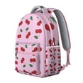 thumbnail image 2 of Cherry Art Pattern Backpack with Sweet Pink Details, Cute Small Backpack for School or Weekend Getaway, 2 of 6