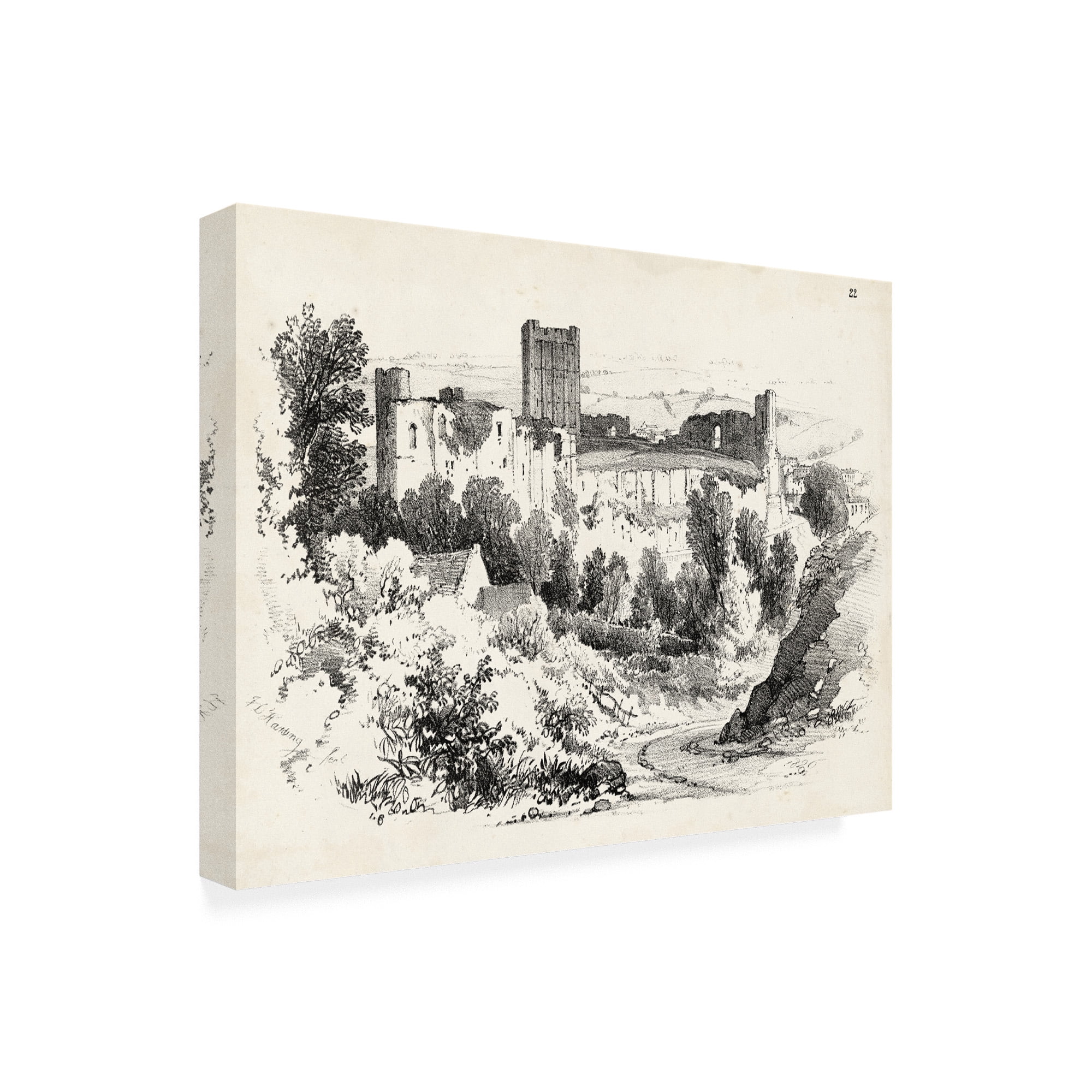 Trademark Fine Art 'Idyllic Landscape III' Canvas Art by J.D. Harding