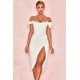 thumbnail image 5 of Txlixc Vestido de fiesta de color sólido para mujeres, vestido midi de cintura alta sin tirantes Txlixc  moda, 5 of 9