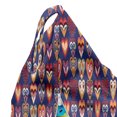 thumbnail image 5 of Folk Lounger Chair Bag, Valentine's Day Pattern with Colorful Hearts, High Capacity Storage with Handle Container, Lounger Size, Dark Lavender Multicolor, by Ambesonne, 5 of 5