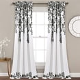 thumbnail image 1 of Lush Decor Tanisha - Juego de Cortinas para Ventanas filtrantes de luz, par - Estampado de Vid Floral, Hermoso, Moderno, Elegante decoraci&oacute;n del hogar, 52 Pulgadas de Ancho x 84 Pulgadas de, 1 of 9