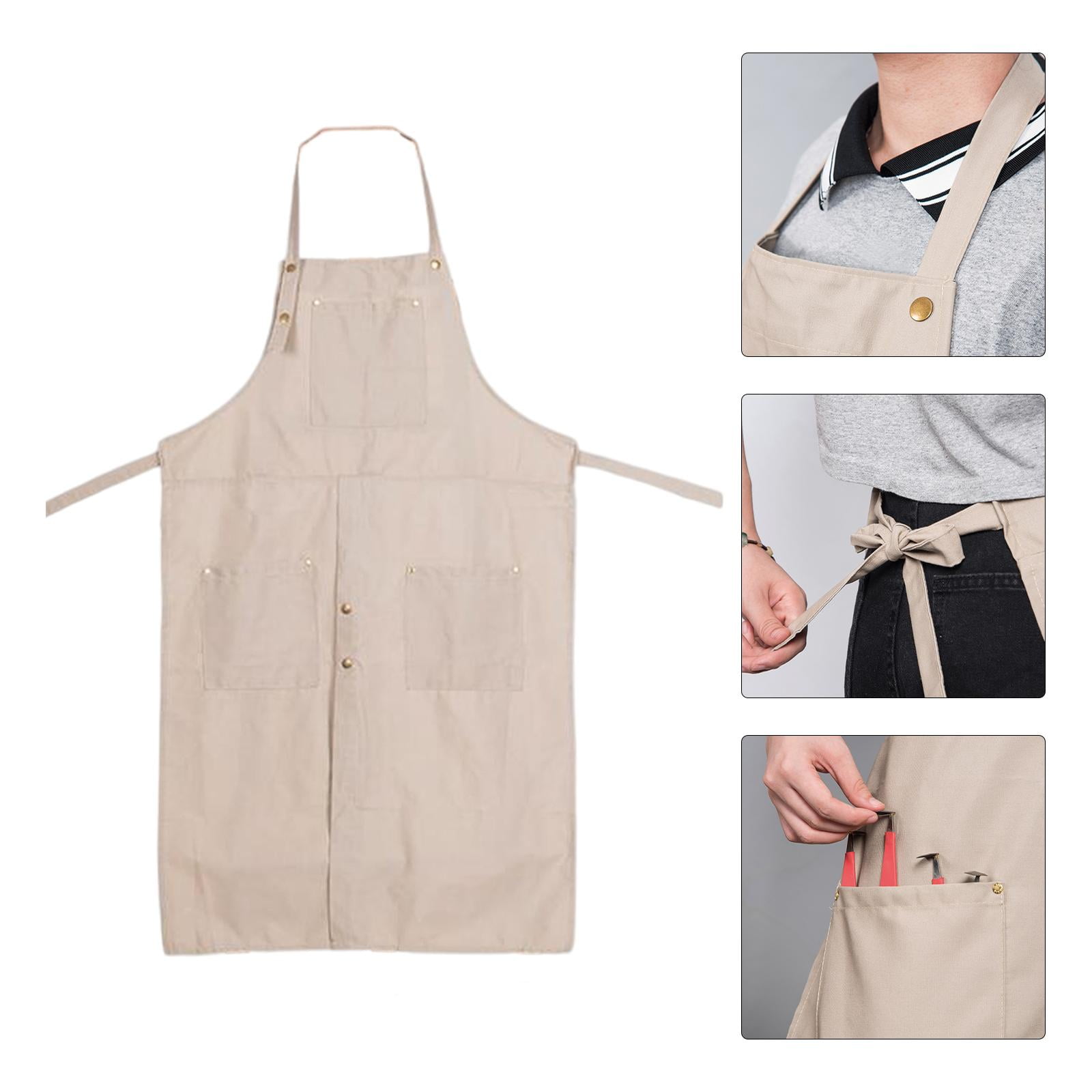 2x Pottery Apron Split Leg Water Resistant Adjustable Ceramics Apron for Women or Men Lightweight Comfortable Clay Apron with Pockets, Size: 137x64CM