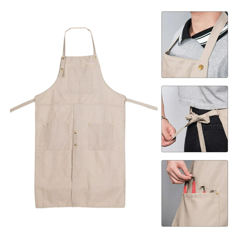 2x Pottery Apron Split Leg Water Resistant Adjustable Ceramics Apron for Women or Men Lightweight Comfortable Clay Apron with Pockets, Size: 137x64CM