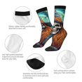 thumbnail image 4 of Balery Cartoon Pumpkin Skull Calcetas Largas con Estampado para Hombre y Mujer – Suaves y Transpirables, Talla Única (US 5-11), 4 of 6