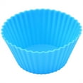 thumbnail image 2 of 10 Pcs Moules à Muffins en Silicone Chocolat Biscuits Antiadhésifs Réutilisables Résistants à la Chaleur Cuisson Rôtissage Moules à Cupcakes Plateau Ménager Bleu, 2 of 8