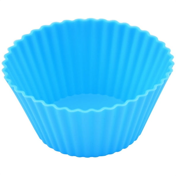 sweethay Moldes de silicona para magdalenas, moldes para pasteles, moldes reutilizables para magdalenas, bandeja de cocina, panadería, restaurante, Blau 1 Pc sweethay HA012647-03