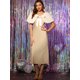 thumbnail image 3 of Elegante chal de piel sintética para mujer con cinta de lazo para novia, boda, fiesta, estola, encogimiento de hombros Beige M, 3 of 5