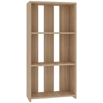 Ada Home Decor Parnell 3 Tier Open Shelf Modern Bookcase, Oak