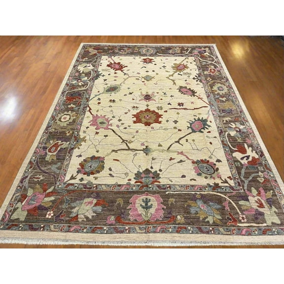 10X14 Oushak Turkish style Handmade Wool Rug # 11899