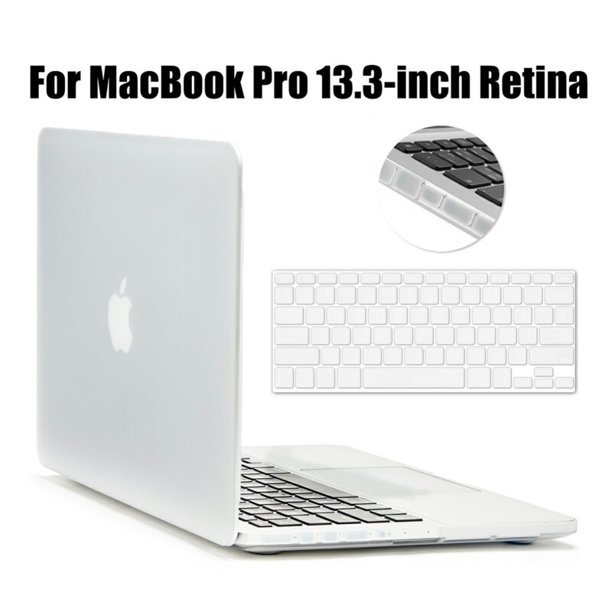 Lention Hard Case For 13 Inch Macbook Pro Retina With Keyboard Cover Dust Blocking Port Plugs Matte Finish Case With Rubber Feet White Walmart Com Walmart Com