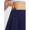 thumbnail image 5 of BALEAF Women's 14" Tennis Skirts Golf Skorts with Pockets Pleated Mini Skirt Athletic Workout Liner Shorts Layered Ruffle Navy S, 5 of 7