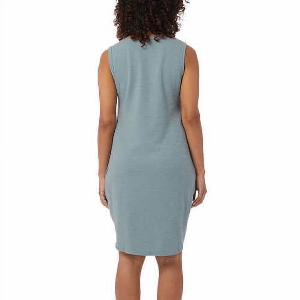 32 degrees ladies sleeveless dress 32 Degrees Women's Soft Rib Tank Swing Dress Moisture Wicking 4-Way Stretch High Neck Sleeveless