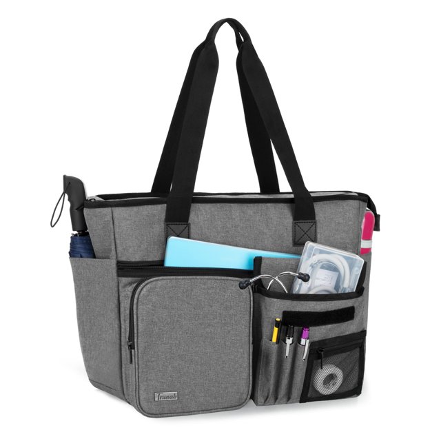 Bolso Tote para Enfermera Trunab con Funda Acolchada para Laptop de 15.6" Gris