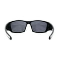 thumbnail image 4 of Mens Xloop Thick Temple Sport Biker Wrap Sunglasses Black White Black, 4 of 4