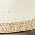thumbnail image 2 of Natural Farmhouse Inner White Jute Round Rug Size 2 x 2 Feet, 2 of 3