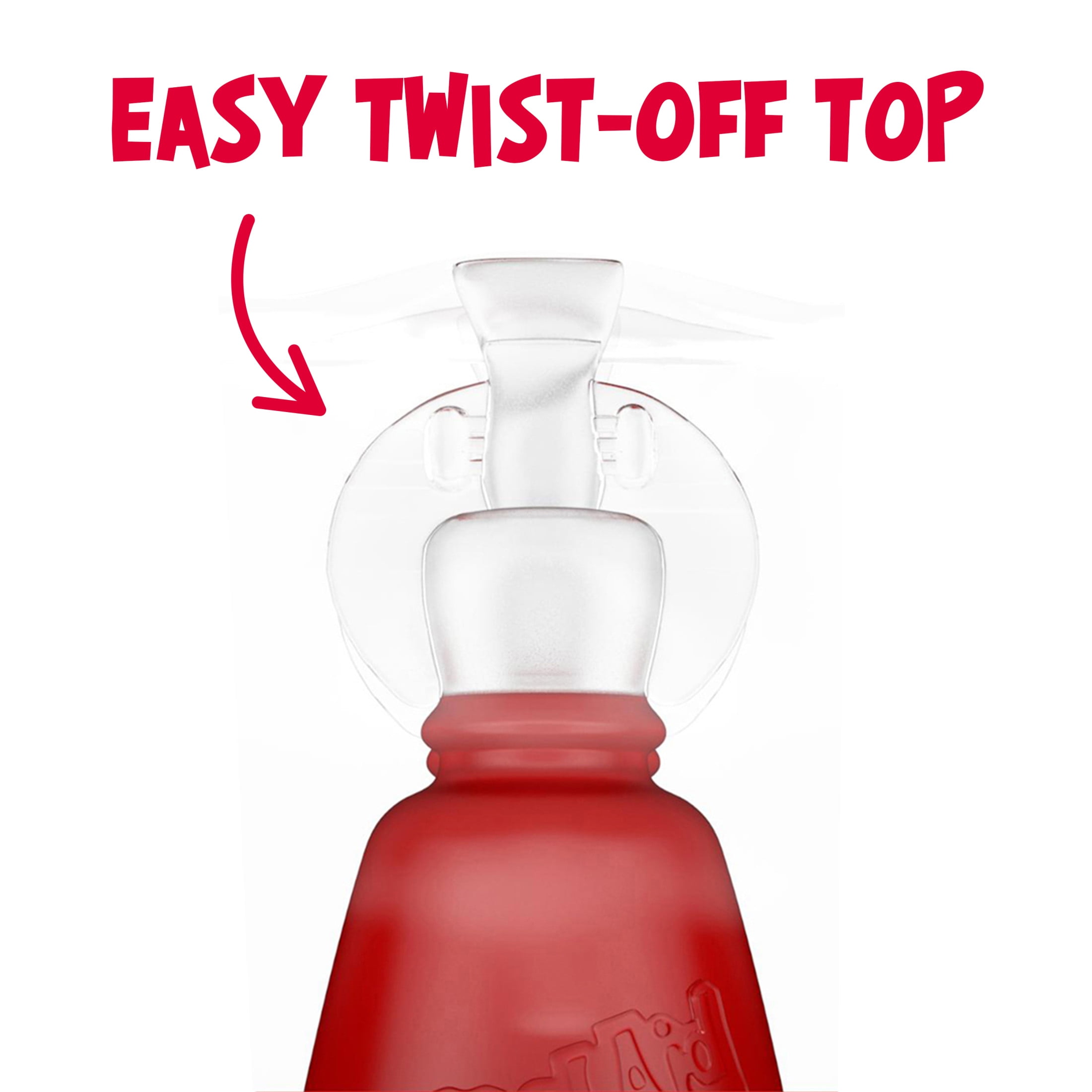 (4 pack) Kool-Aid Bursts Soft Drink, 6 Bottles, for School Lunches and On-the-Go Hydration, artificial flavor Cherry, Caffeine Free, 6.75 oz