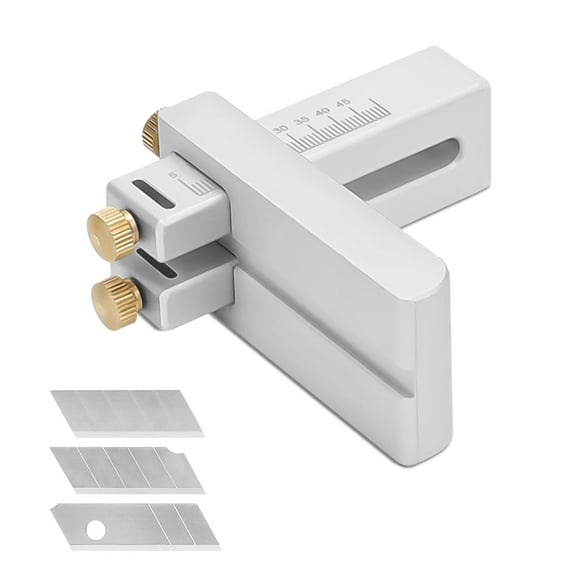 Adjustable Leather Cutter Tool with 3 Blades, EEEkit Precision Edge Skiver for DIY Leathercraft