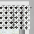 thumbnail image 3 of Ambesonne Mid Century Valance Pack of 2, Retro Style Atomic, 54"X12", Pale Grey Black Red, 3 of 5