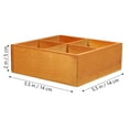 thumbnail image 2 of NIYANGLE Divided Storage Box 1Pack 14X14X5In Chocolate Wood, 2 of 6