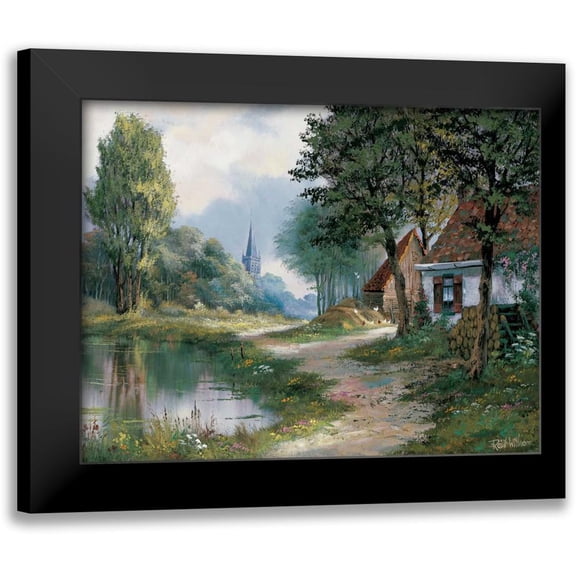 Withaar, Reint 14x12 Black Modern Framed Museum Art Print Titled - Path of peace