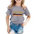 thumbnail image 2 of Otqutp Girls Fashion Tops Children Big Kids Germany Flag Print Round Neck Short Sleeve Casual Loose Top T Shirt Clothes for Party School Birthday, 2 of 4