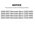 thumbnail image 2 of Transit Auto Front Wheel Bearing Disc Brake Rotors and Ceramic Pads Kit for Car Mercedes-Benz C280 C240 C320 C350 AWD KBB-100350, 2 of 11