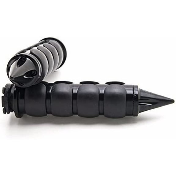 Motorcycle Aluminum Rubber Motorcycle Handle Grips 1 inch / 25mm Handlebar Grips Fits for Suzuki Kawasaki Yamaha Throttle Grips Bar Ends (Black)