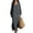 Gray, variant on Guieoi Shift Dresses for Women 2026 Fall Long-Sleeve V-neck Cotton-Linen Split-Hem Dress Green S