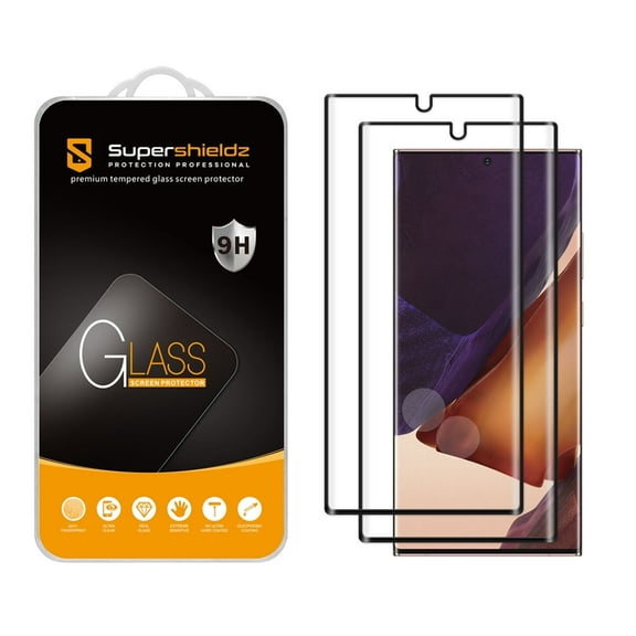 (2 Pack) Supershieldz Designed for Samsung Galaxy (Note 20 Ultra 5G) Tempered Glass Screen Protector, Anti Scratch, Bubble Free (Black)