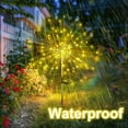 thumbnail image 3 of Christmas Solar Garden Firework Lights, GoXteam Outdoor Waterproof 2 Pack 120 LED Sparklers Solar Lights with 8 Modes for Outside Patio Backyard Yard Pathway Walkway Decorations (Warm White), 3 of 7